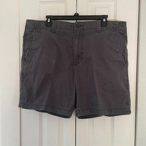 Straight Lived-In Khaki Non-Stretch Shorts for Men